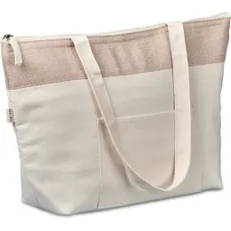 Okiyo Arshi Cotton & Jute 12 Can Lunch Cooler Close Up